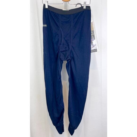 NWT SCHEELS Outfitters Thermax Wool Blend Base Layer Bottoms Pants Navy Blue L - Picture 1 of 8